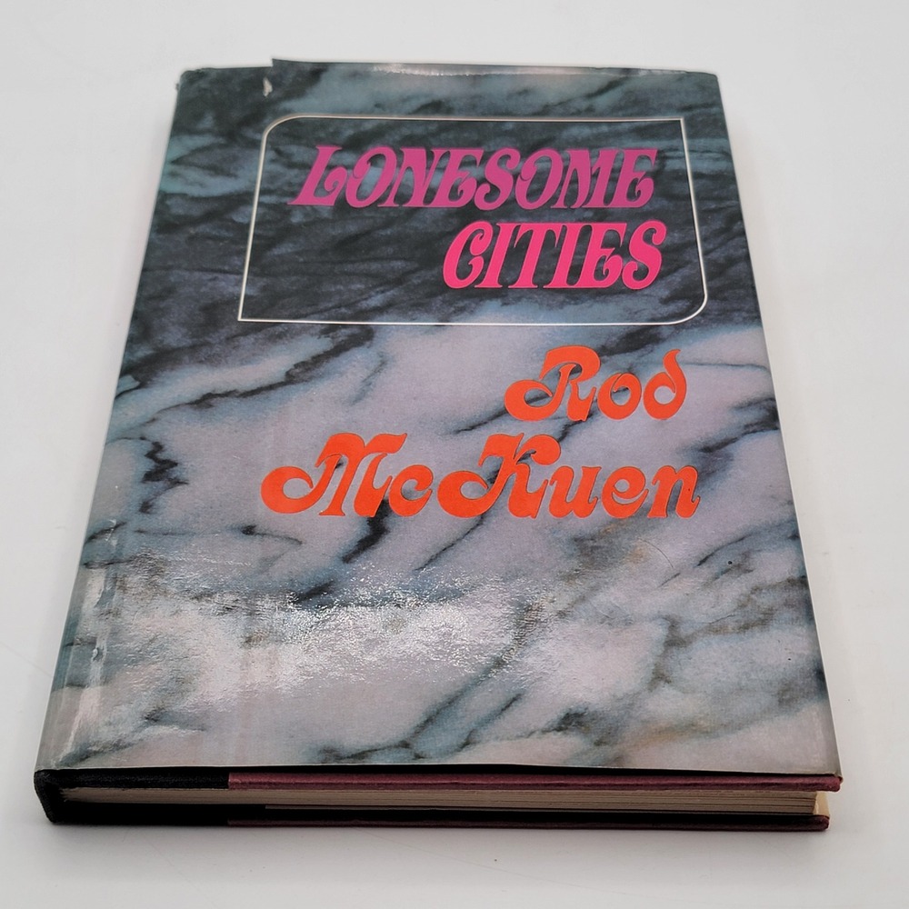 Rod McKuen Lonesome Cities Hardcover 1968 Vintage Poetry Random House Good
